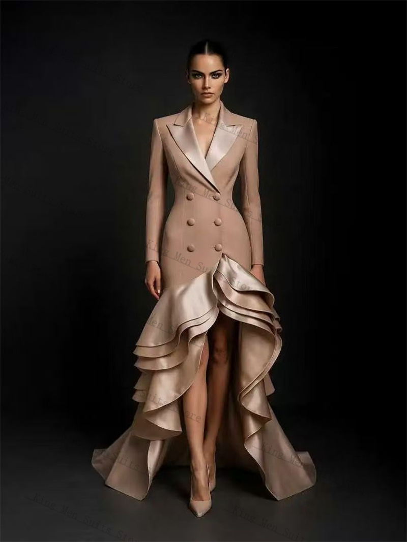 Women'S Formal Wear Tuxedo - Champagne Women Suits 1 Piece Long