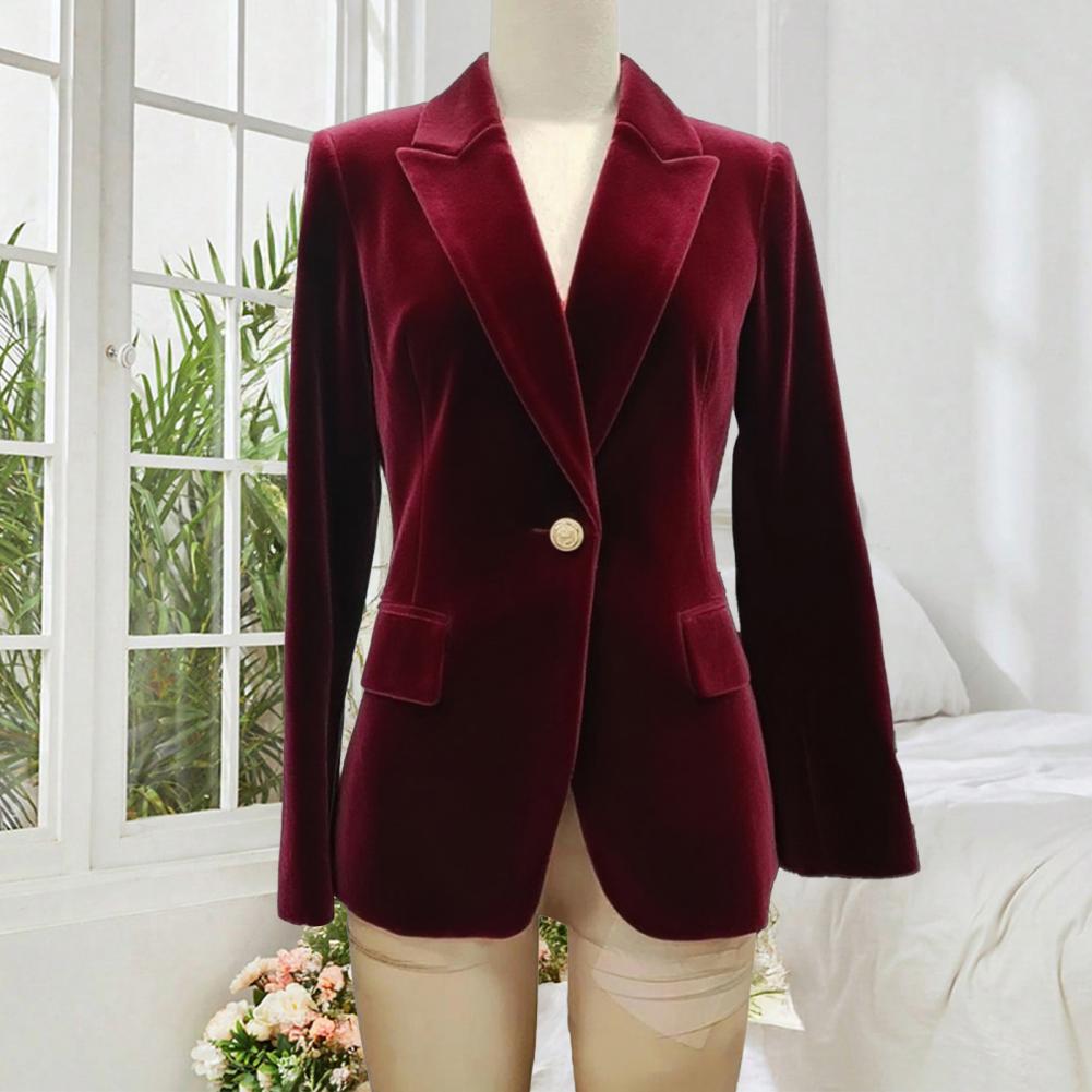 Women'S Formal Wear Tuxedo - Velvet Large Size Women Prom Peaked
