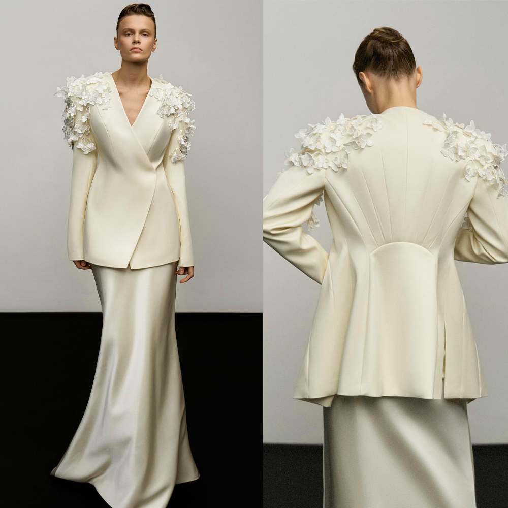 Formal Dress Female - Women's Dresses Suit Gowns Appliques Shoulder