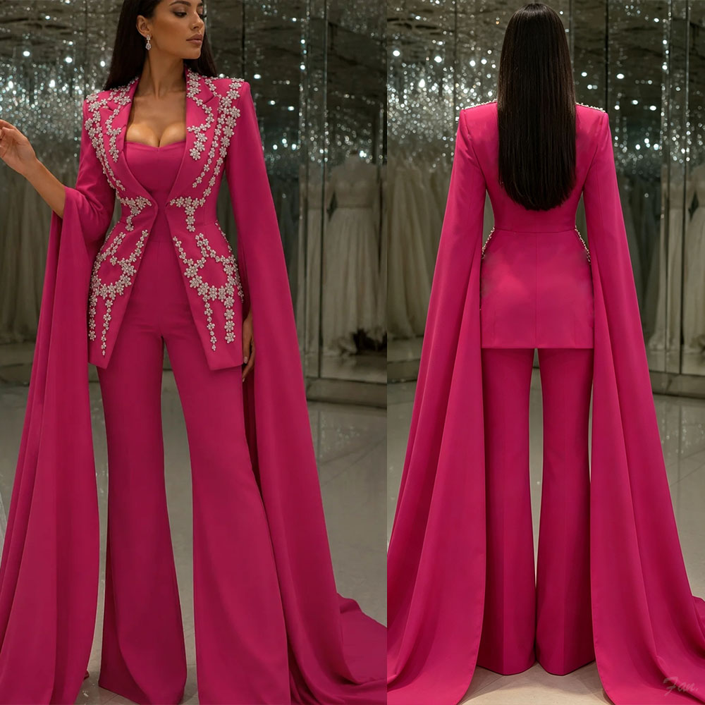 Formal Dress Female - Elegant Women's Evening Dresses Beads Suit