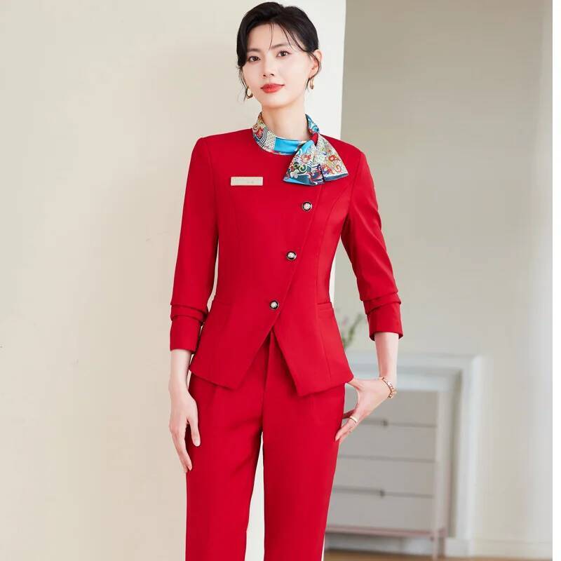 Women Formal Wear For Interview - Plus Size Formal Elegant Styles Pantsuits