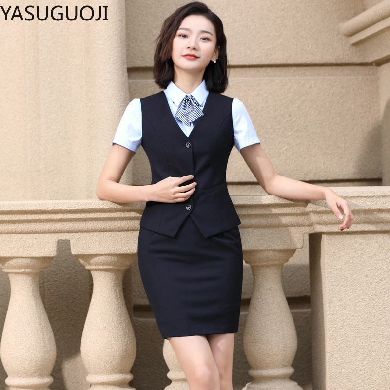 Women Formal Wear For Interview - YASUGUOJI Elegant Fashion Women Vest Work