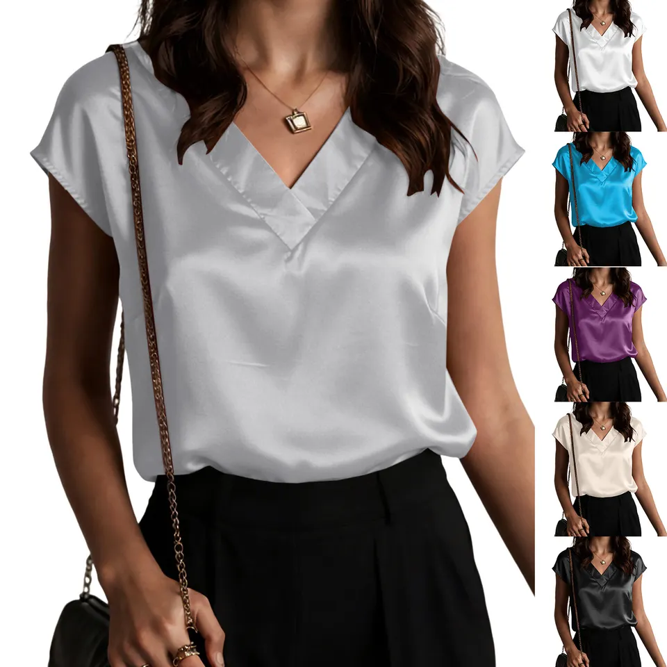 Women Silk Satin Tank Tops V N - Silk Camisole Work recension och pris