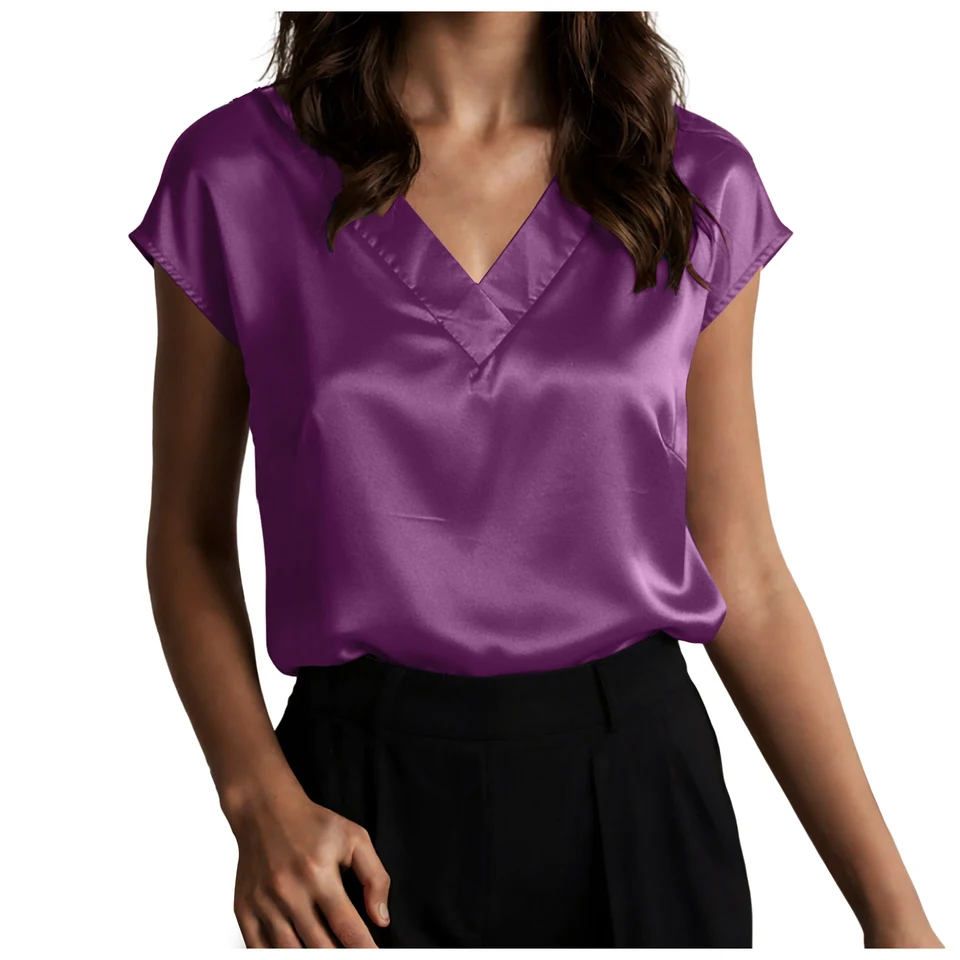 Women Silk Satin Tank Tops V N - Silk Camisole Work recension och pris