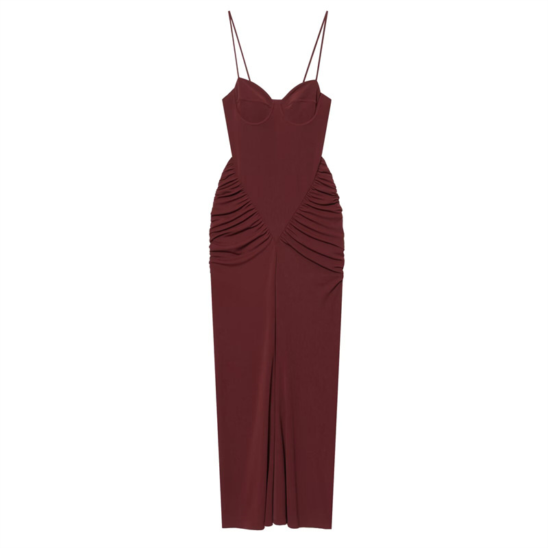Elegant Ruched Maxi Dress Sexy - Formal Wear Gowns For Women recension och pris