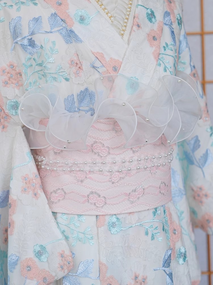 Lace-Trimmed Kimono Undergarme - Japanese Women Formal Wear recension och pris