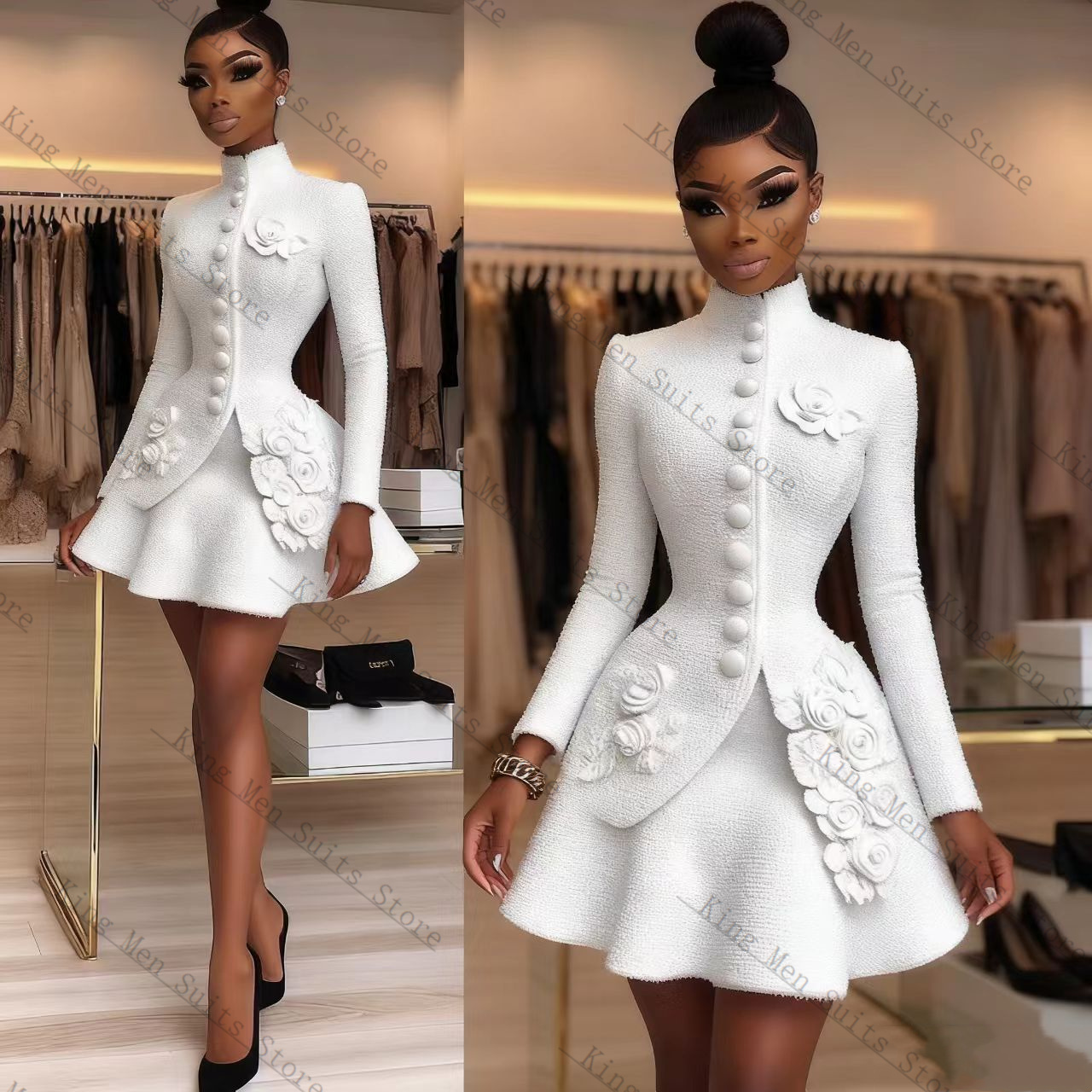 Luxury White Women Suit Set 2  - Women'S Formal Wear Tuxedo recension och pris