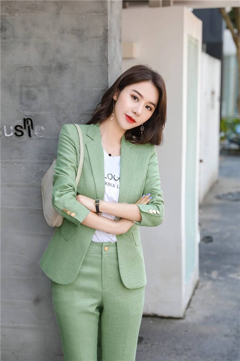 Novelty Green Uniform Designs  - Women Formal Wear For Interview recension och pris