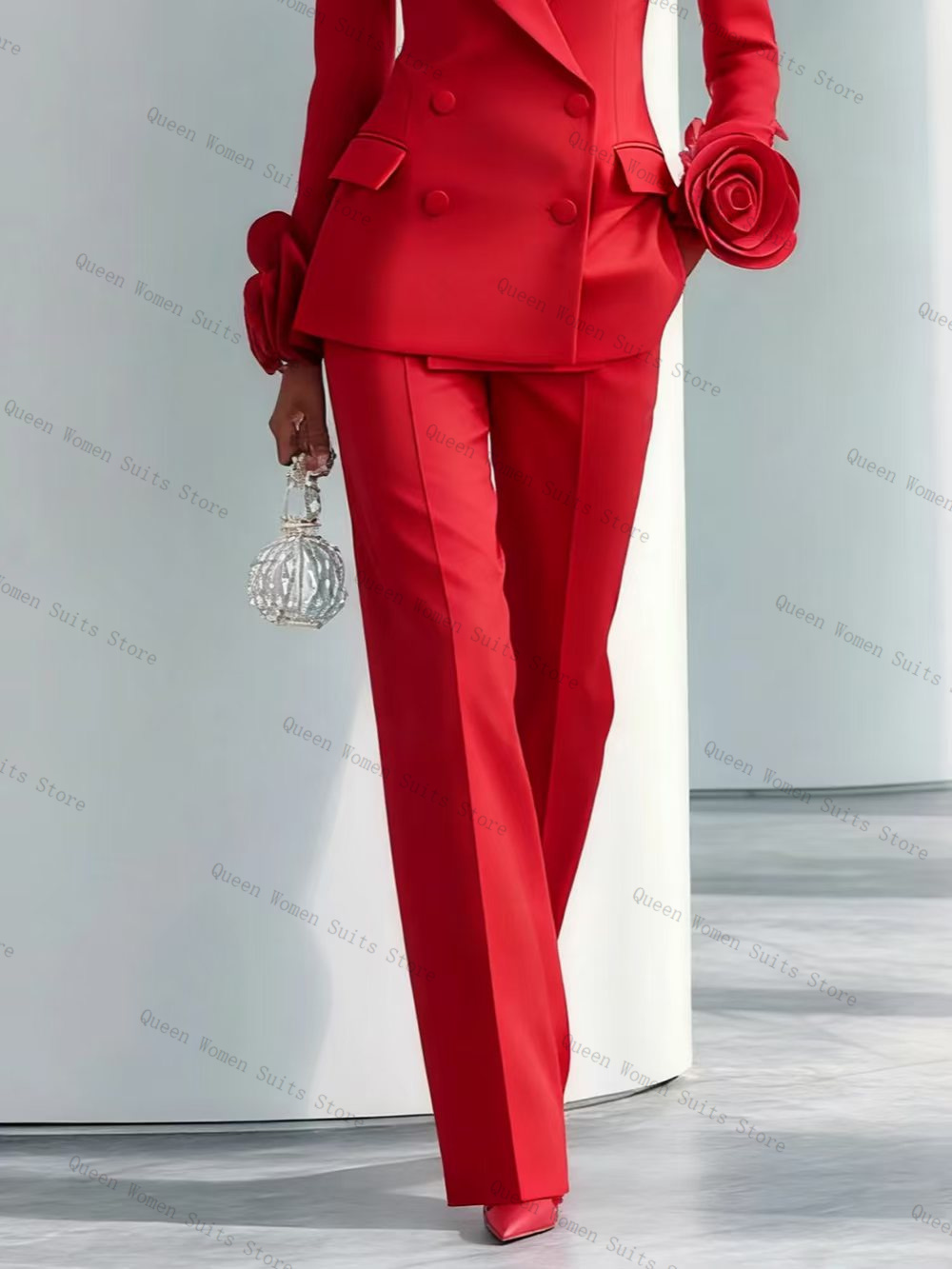 Luxury Red Women Suit Set 2 Pc - Women'S Formal Wear Tuxedo recension och pris