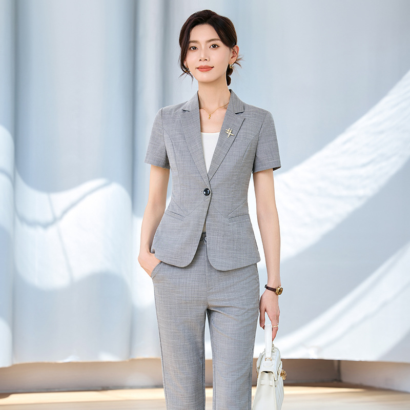 Women's short-sleeved suit set - Women Formal Wear For Interview recension och pris