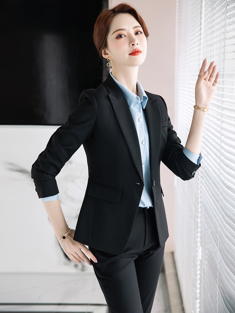 Gray Suit Set for Women Spring - Women Formal Wear For Interview recension och pris