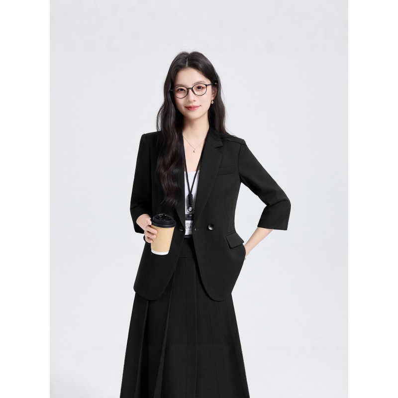 Navy Blue Women's Suit Set for - Women Formal Wear For Interview recension och pris