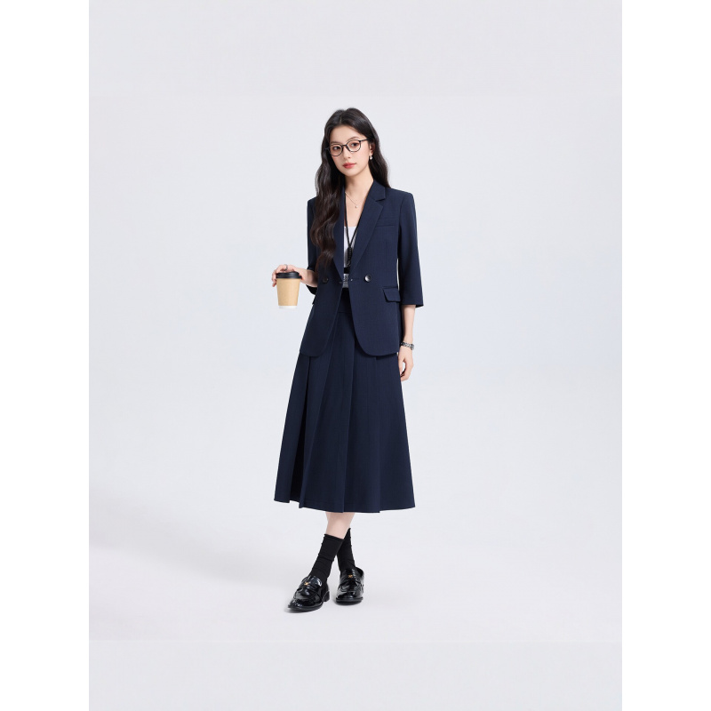 Navy Blue Women's Suit Set for - Women Formal Wear For Interview recension och pris