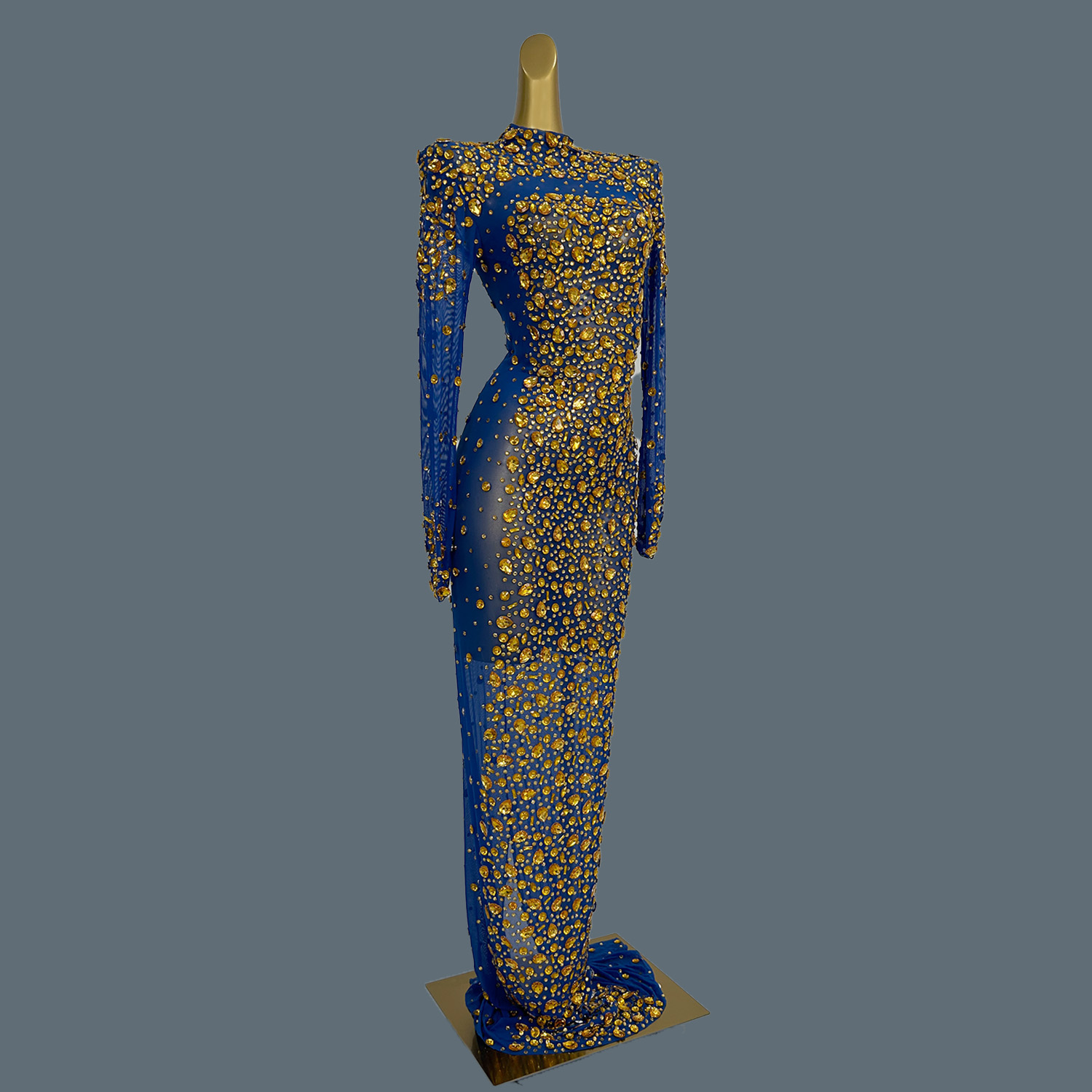 Elegant Sheer Mesh Maxi Dress  - Women Formal Wear For Party recension och pris