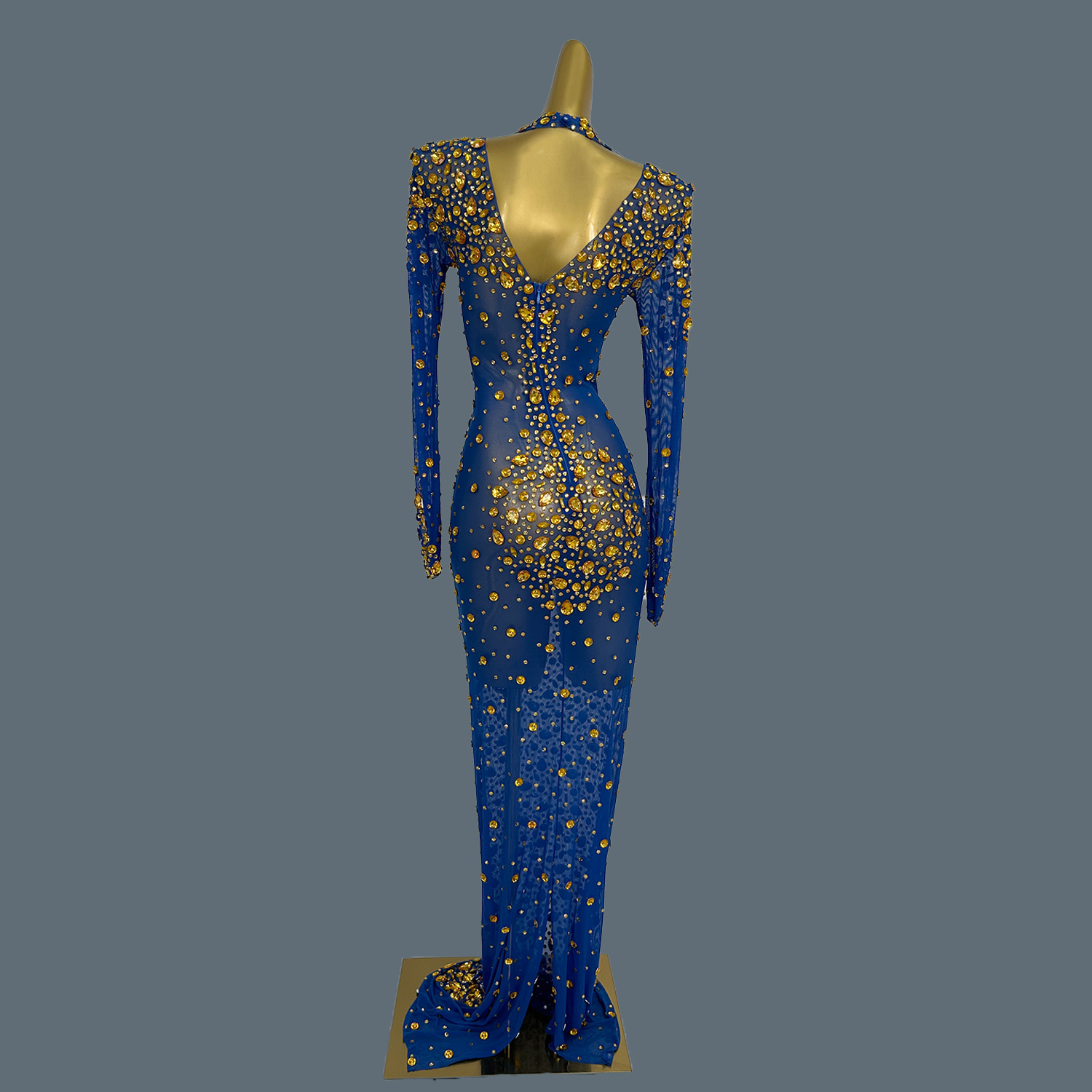 Elegant Sheer Mesh Maxi Dress  - Women Formal Wear For Party recension och pris