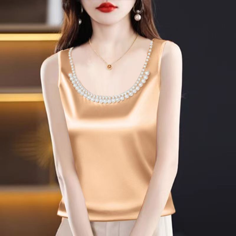 Solid Satin Silk Camisole Crop - Silk Camisole Work recension och pris