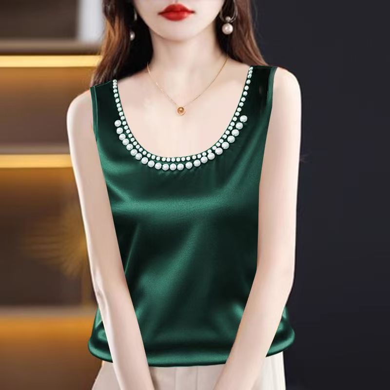 Solid Satin Silk Camisole Crop - Silk Camisole Work recension och pris