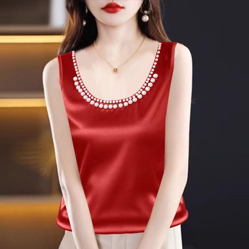 Solid Satin Silk Camisole Crop - Silk Camisole Work recension och pris
