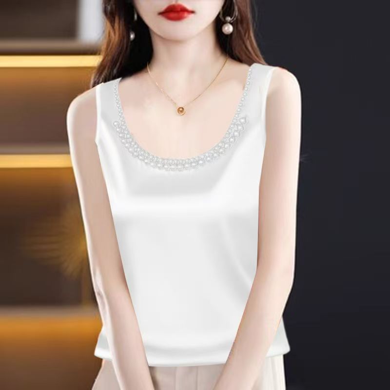 Solid Satin Silk Camisole Crop - Silk Camisole Work recension och pris
