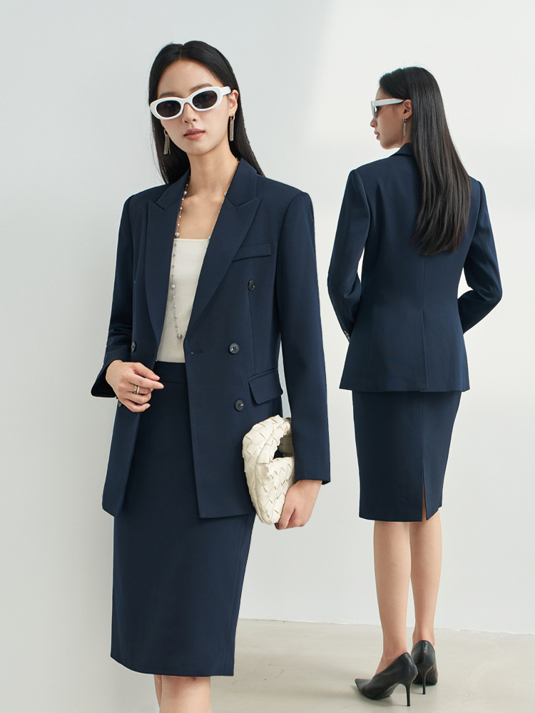 Navy Blue Professional Skirt S - Women Formal Wear For Interview recension och pris