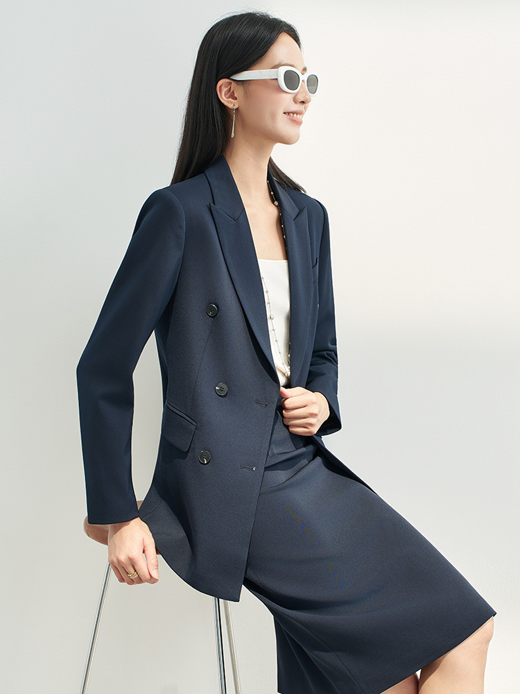 Navy Blue Professional Skirt S - Women Formal Wear For Interview recension och pris